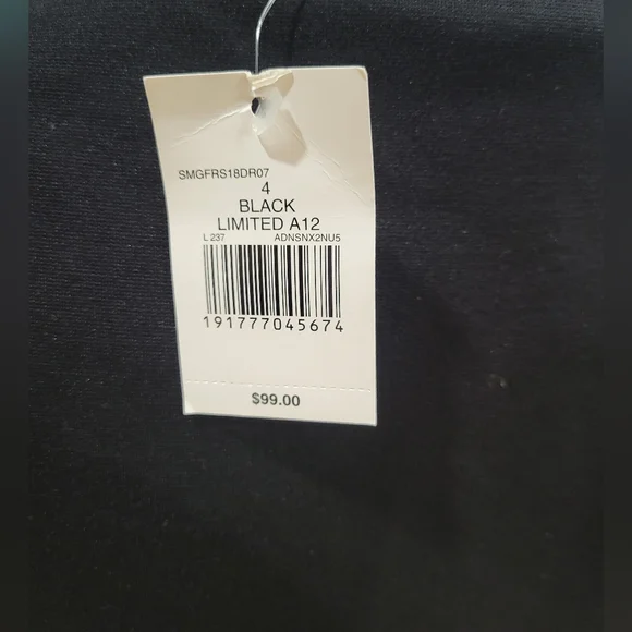 The Limited Classic Black Mini Dress With Diamonds On Sleeves Size 4. NWT - Picture 6 of 9